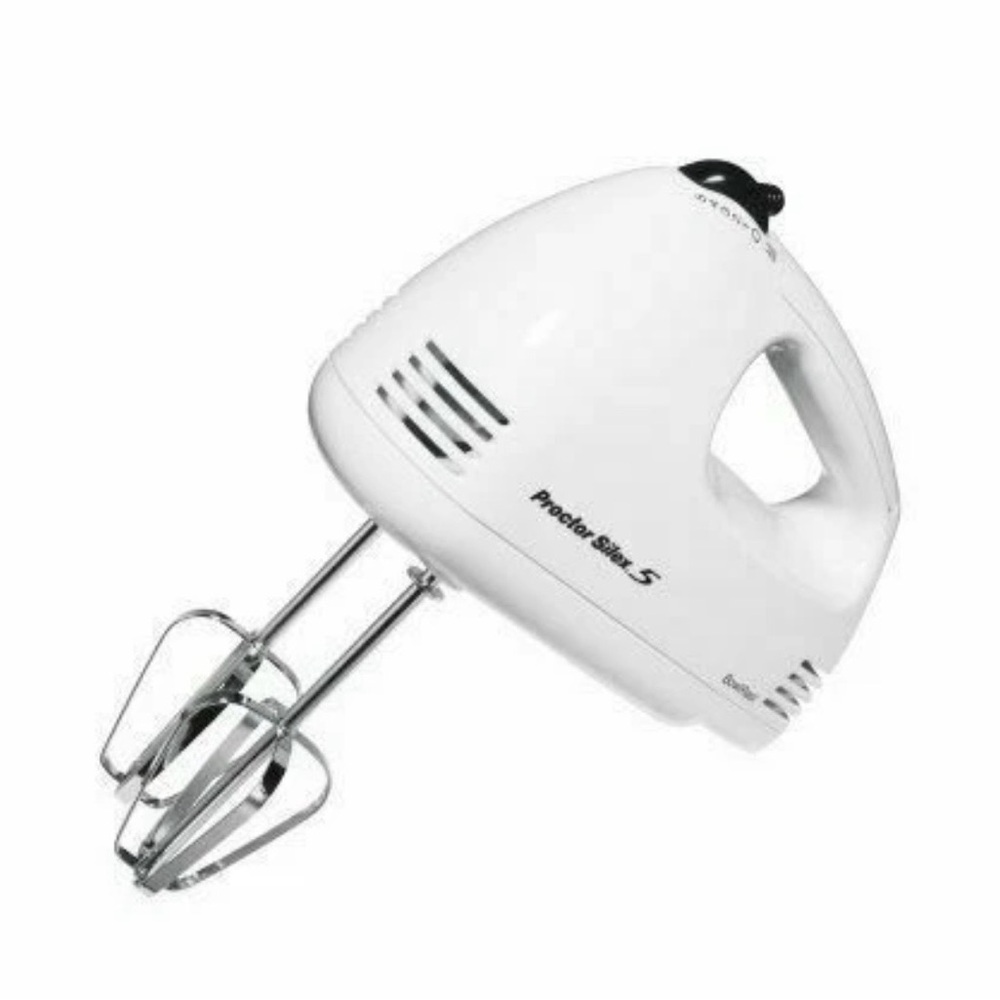 Hamilton Beach Proctor Silex 62515 5-speed Hand Mixer - White Easy Mix Bowl Rest